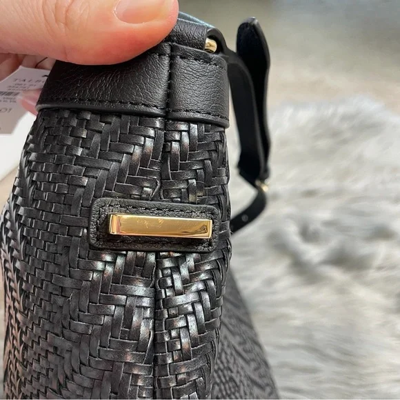 New Talbots Woven Convertible Shoulder Crossbody Bag in Black - Picture 6 of 9